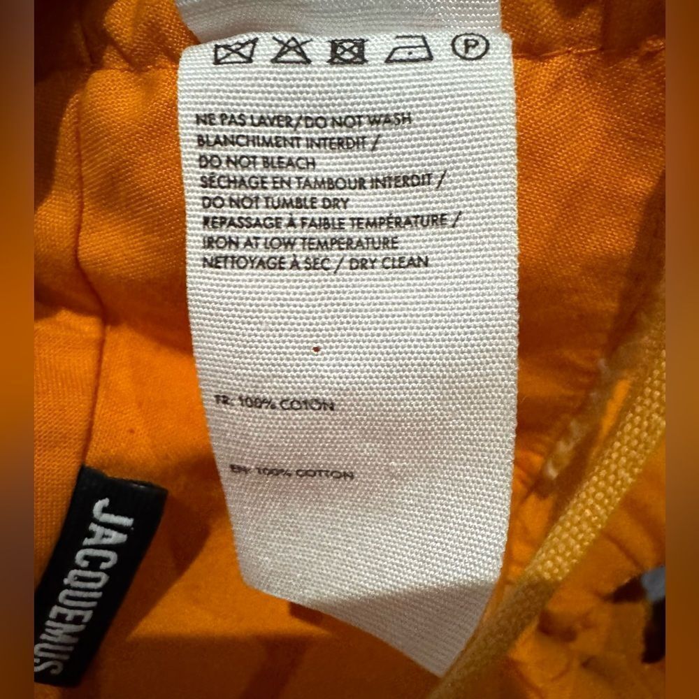 NEW JACQUEMUS La Brassière Artichaut cotton crop top in orange - Picture 12 of 17